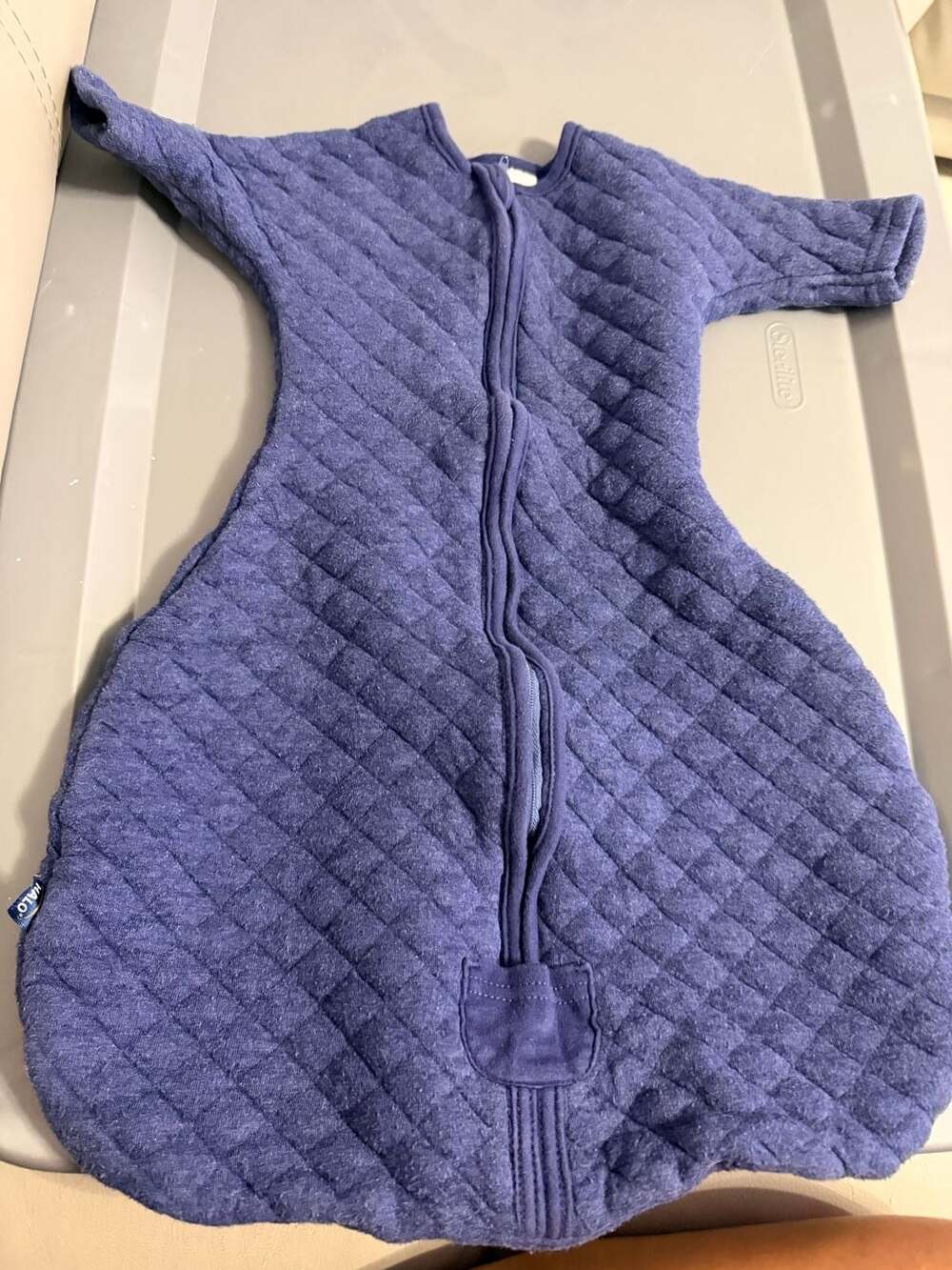 Halo SleepSack Easy Transition Size 3-6M Blue Quilted Wearable Blanket